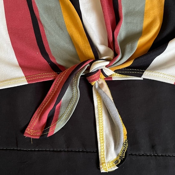 Women’s Striped Crop Top - Picture 3 of 3